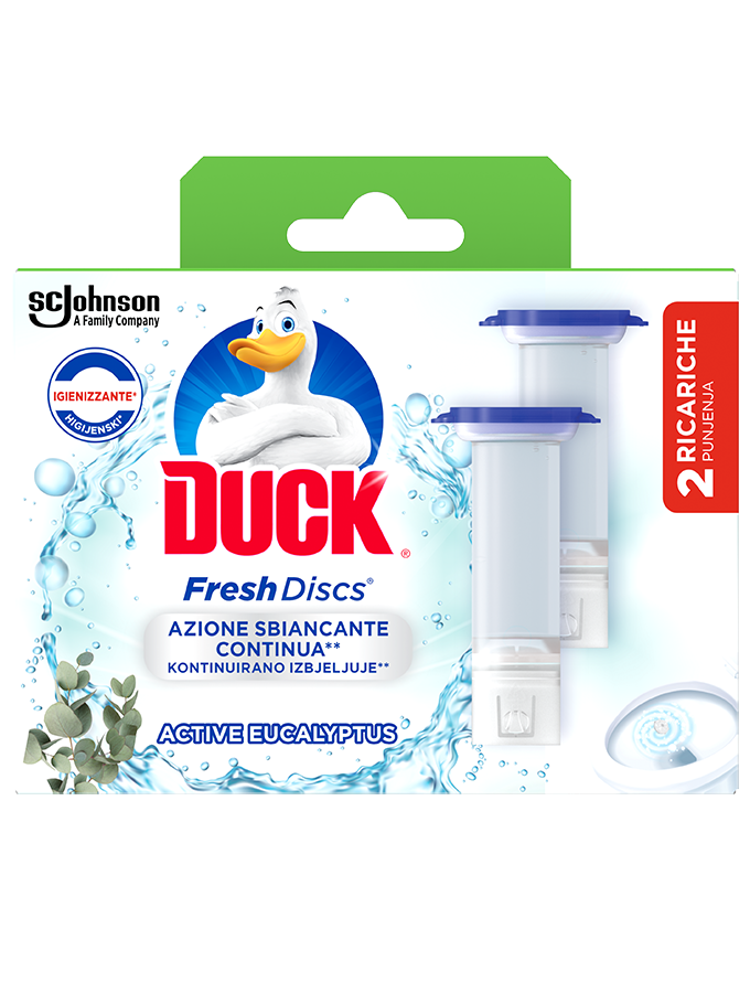 Duck Fresh Discs, nettoyant salle de bain, 36 disques gel désinfectant WC,  parfum marine, format stock de 6 recharges : : Epicerie